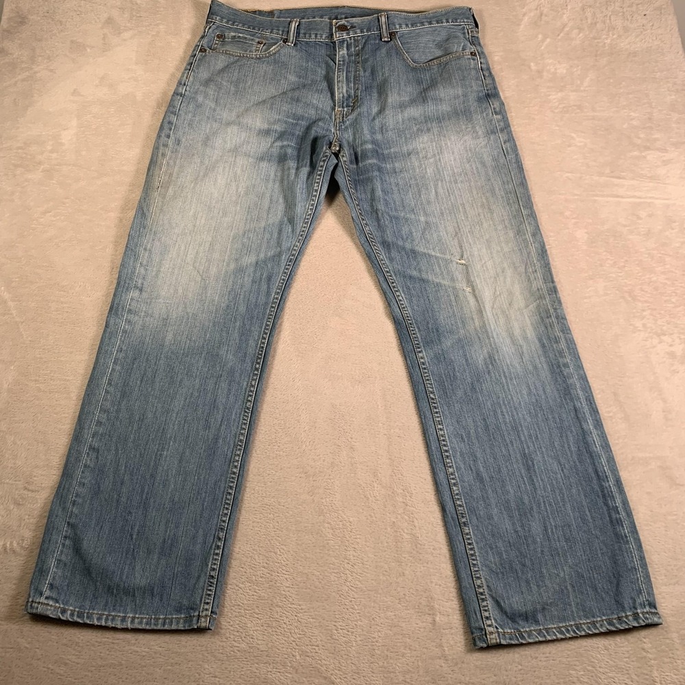 Levi's 559 Jeans Mens 36x30 Blue Relaxed Straight Leg Denim Light Wash‎ Casual
